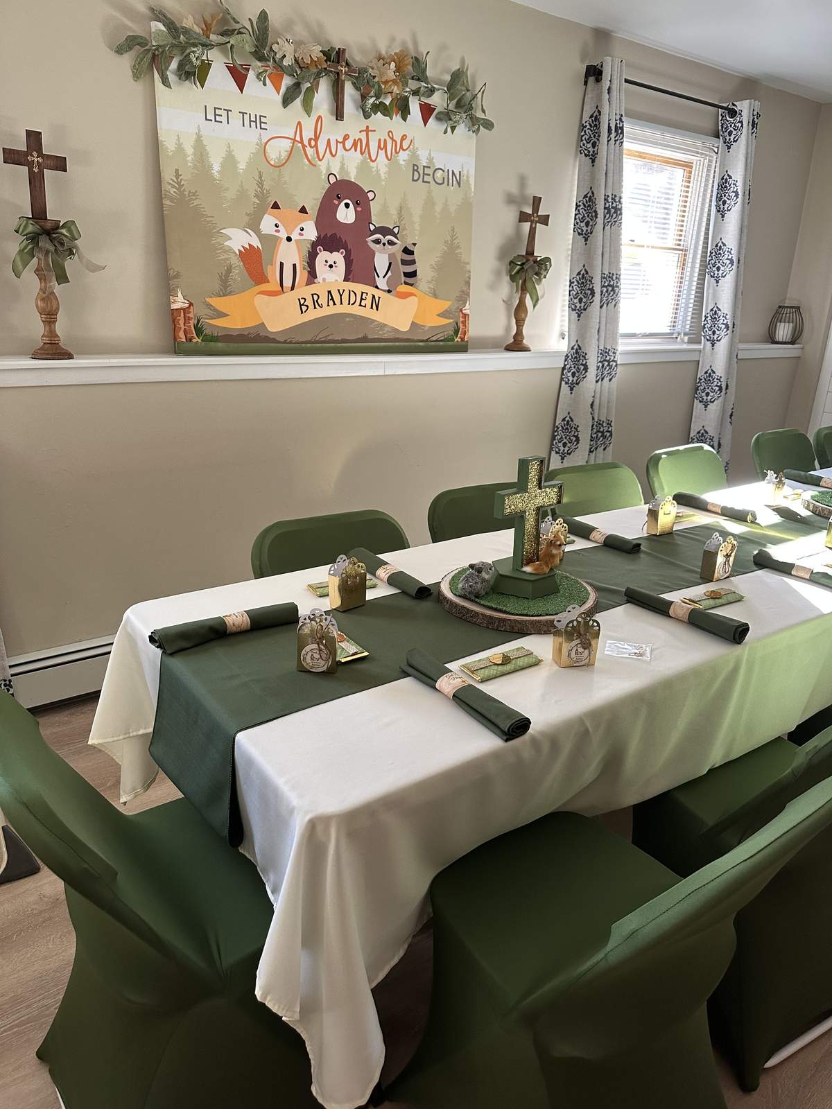 Woodland Animals Baptism Party Ideas Photo 33 of 34 Catch My Party