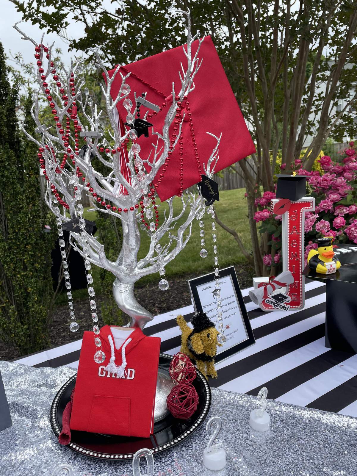 Red, Black, White Graduation/End of School Party Ideas | Photo 6 of 12 ...