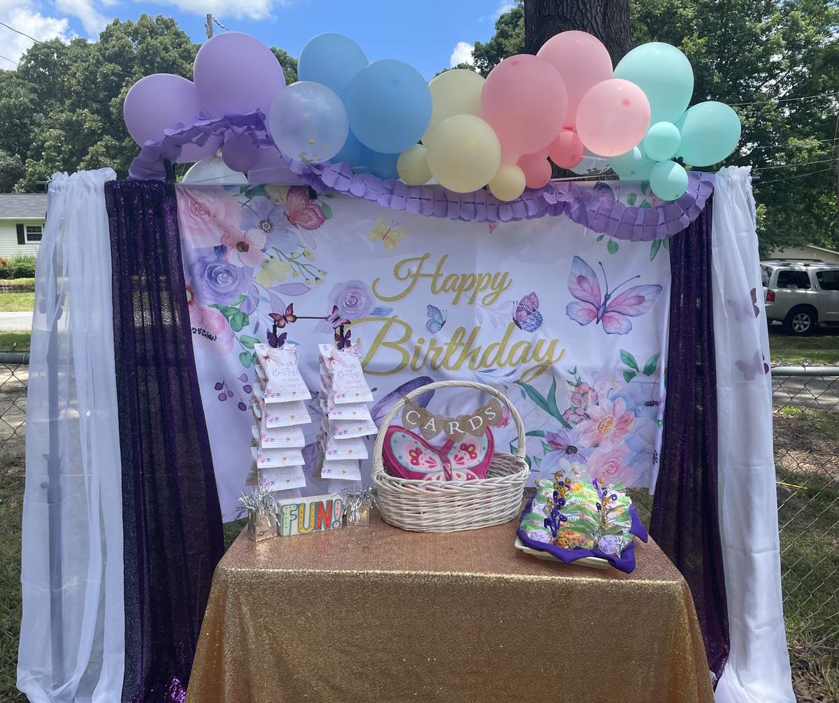 A’Leyahs 2nd Birthday  - Purple Butterflies 