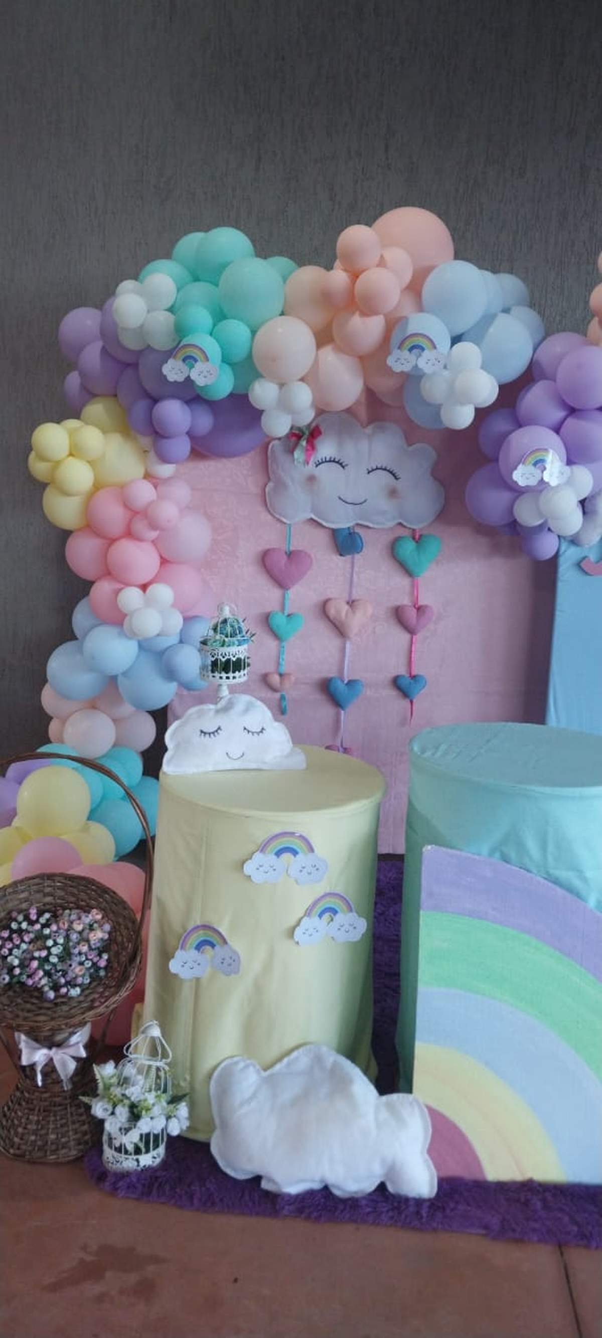 Rainbow Birthday Party  - Arcoiris y nubes