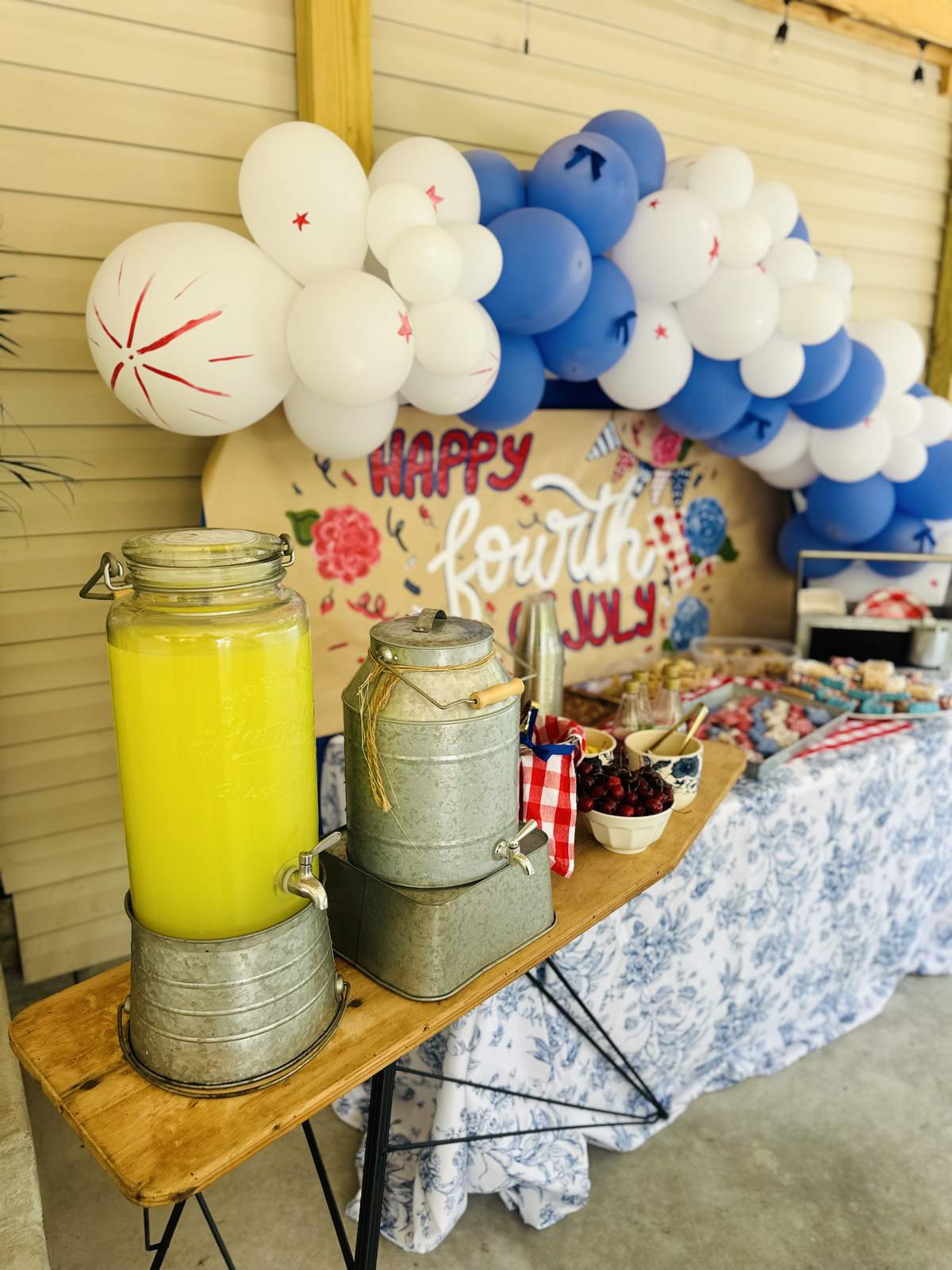 Red white and Gingham  - Fourth of July 