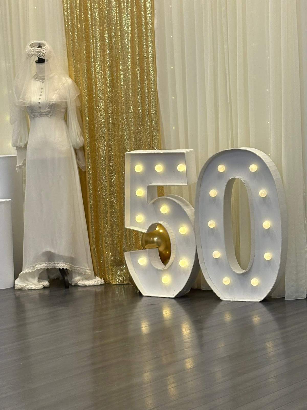 Parents golden anniversary celebration - Golden vintage anniversary party