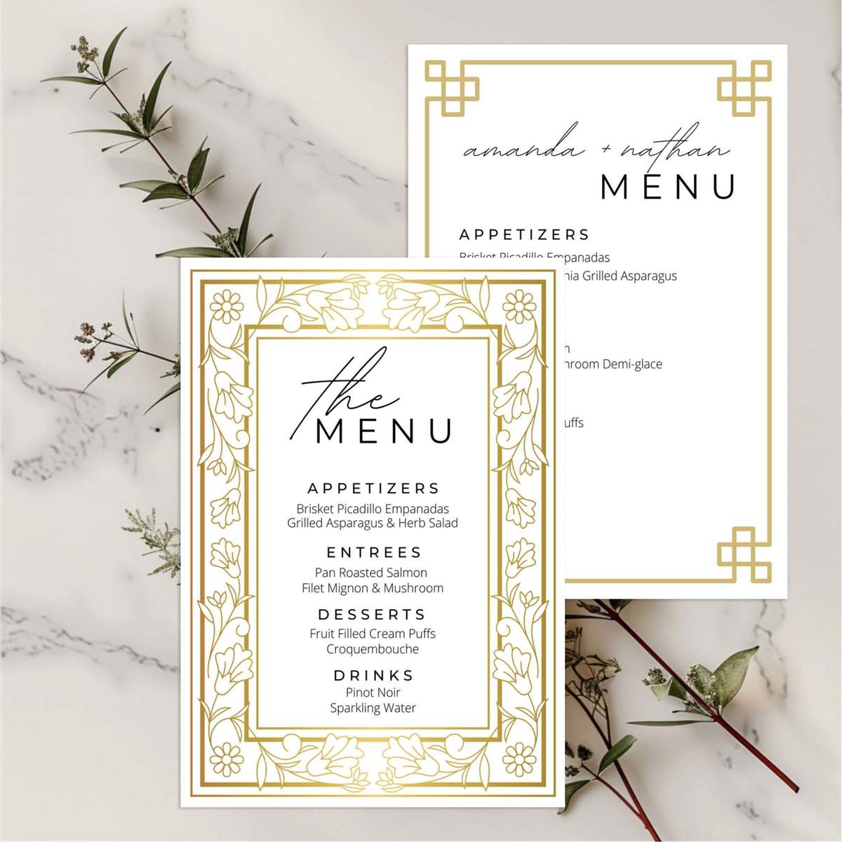 Vintage Regency Elegant Invites or Menus - Vintage / Retro