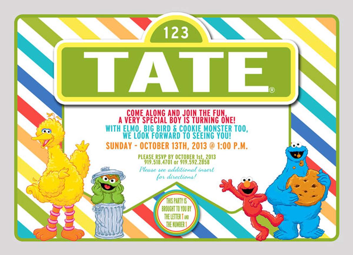 Tate’s Sesame Street 1st Birthday! Brought to you by the Letter T and the Number 1! - Sesame Street