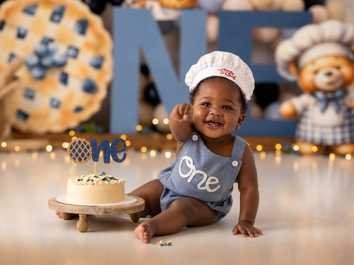 A Sweet and Elegant First Birthday Cake Smash - Elegant Neutral First Birthday