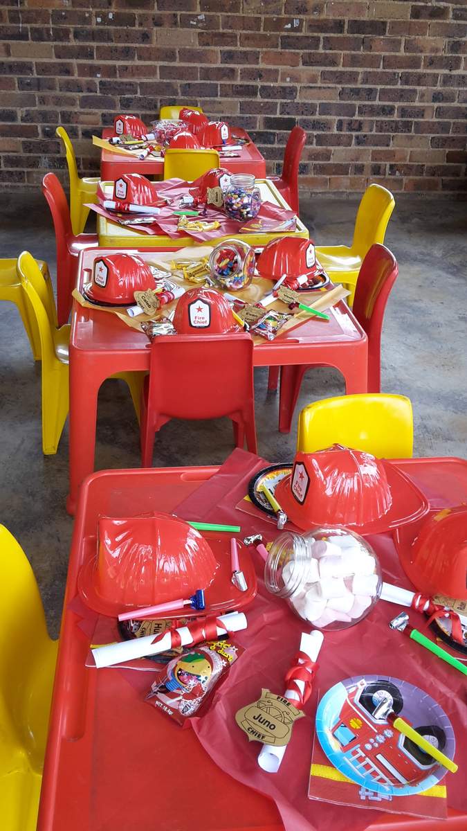Fireman Party - 3rd Birthday - Fire Truck / Firefighter