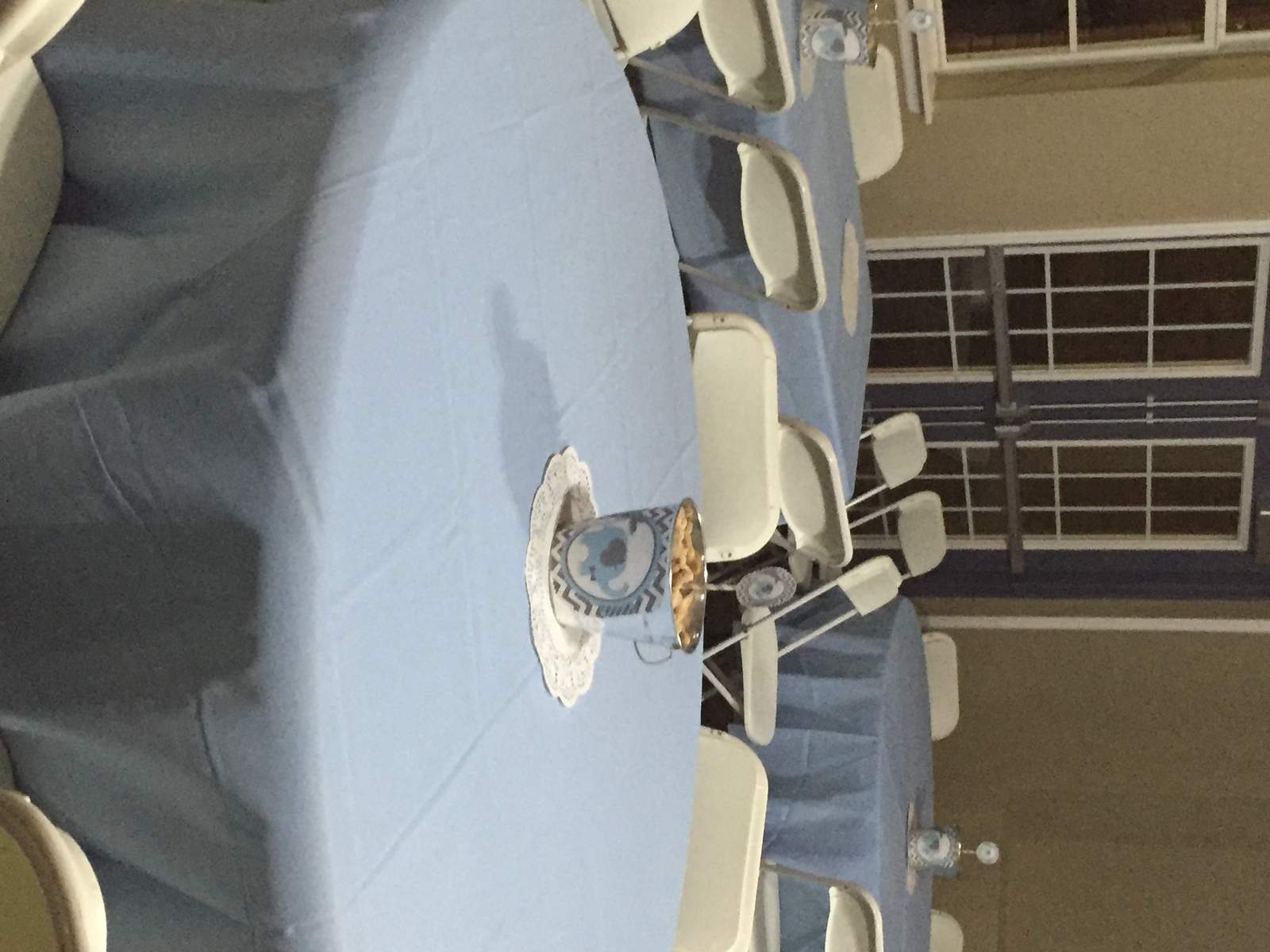 Lil Peanut Babyshower  - Blue and Gray Elephant 
