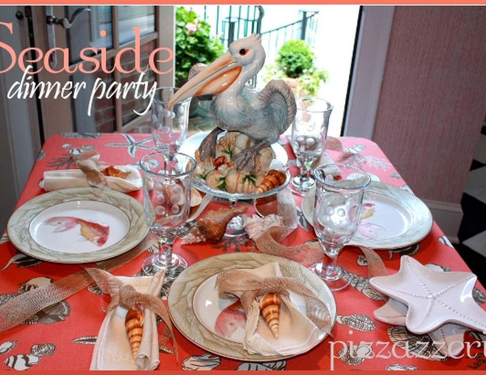 Nautical / Dinner Party "Seaside Dinner Party" Catch My Party