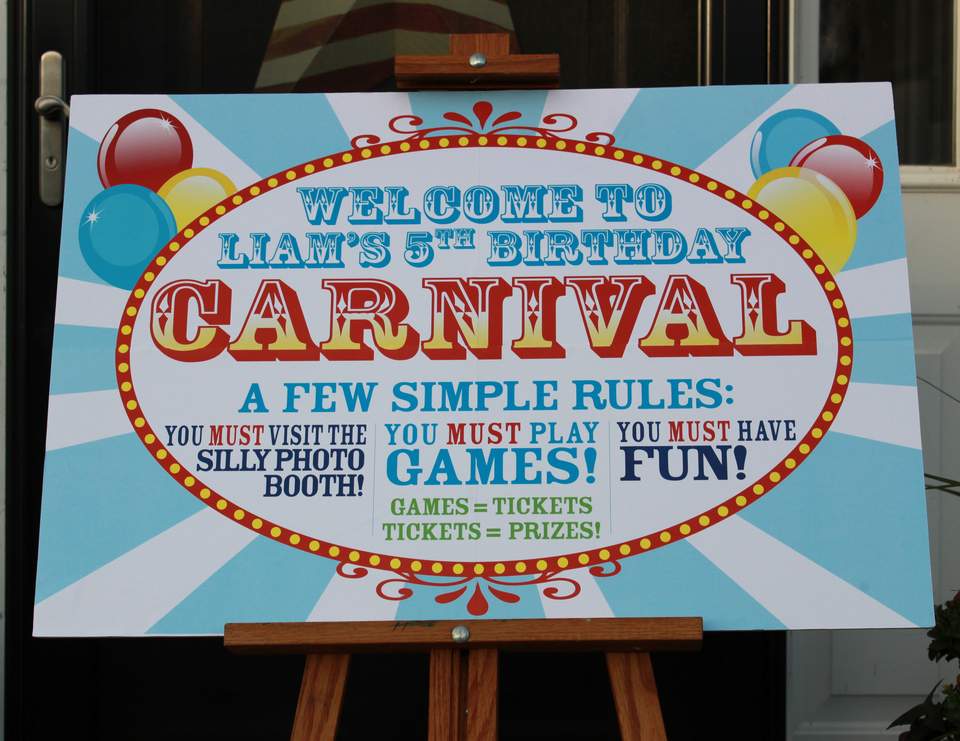 carnival birthday liam s 5th birthday carnival catch my party