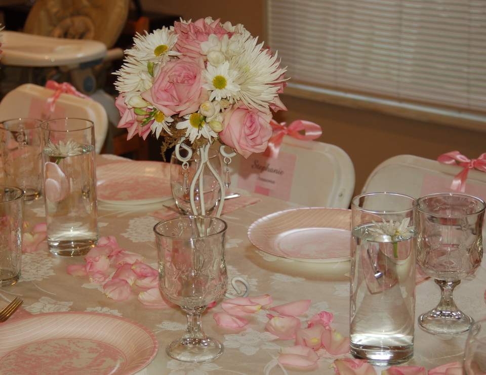 Pink Toile / Baptism "Baby Girl Baptism Luncheon" Catch My Party