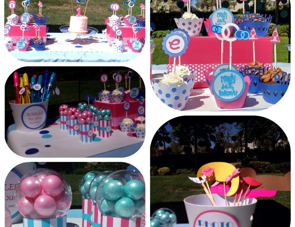 Bubbles / Birthday "1st Birthday Bubble Party" Catch My Party