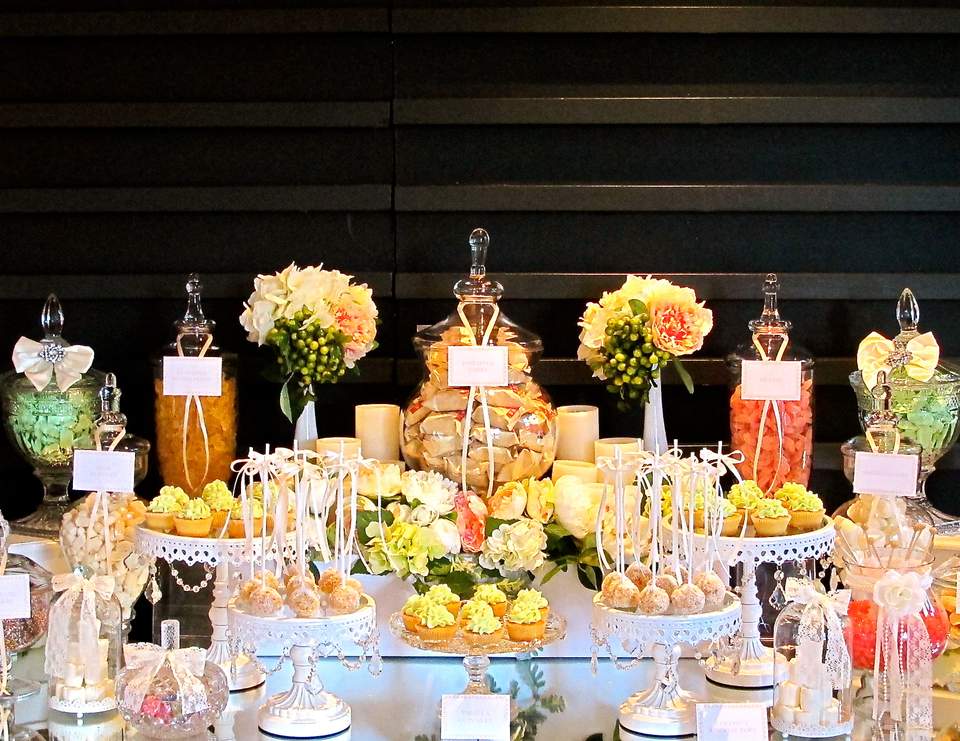 Peach and Mint Inspired Wedding Candy and Dessert Bar / Wedding ... Peach and Mint Inspired Wedding Candy and Dessert Bar / Wedding ...