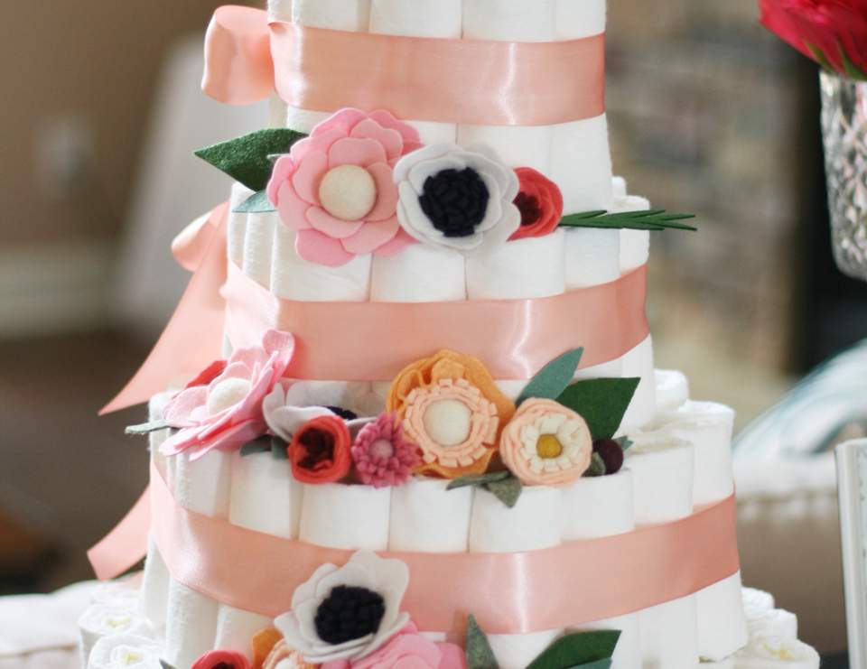 Baby Shower "Felt Flower Baby Girl Shower" Catch My Party