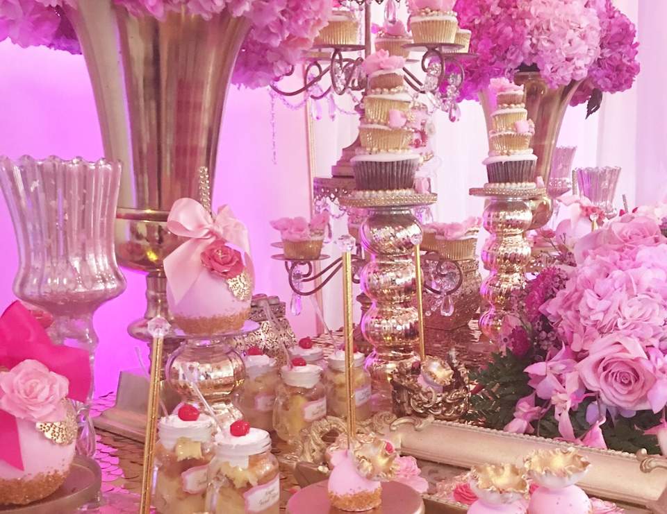 Sweet 15th Birthday Fussia Pink And Gold Sweet 15th