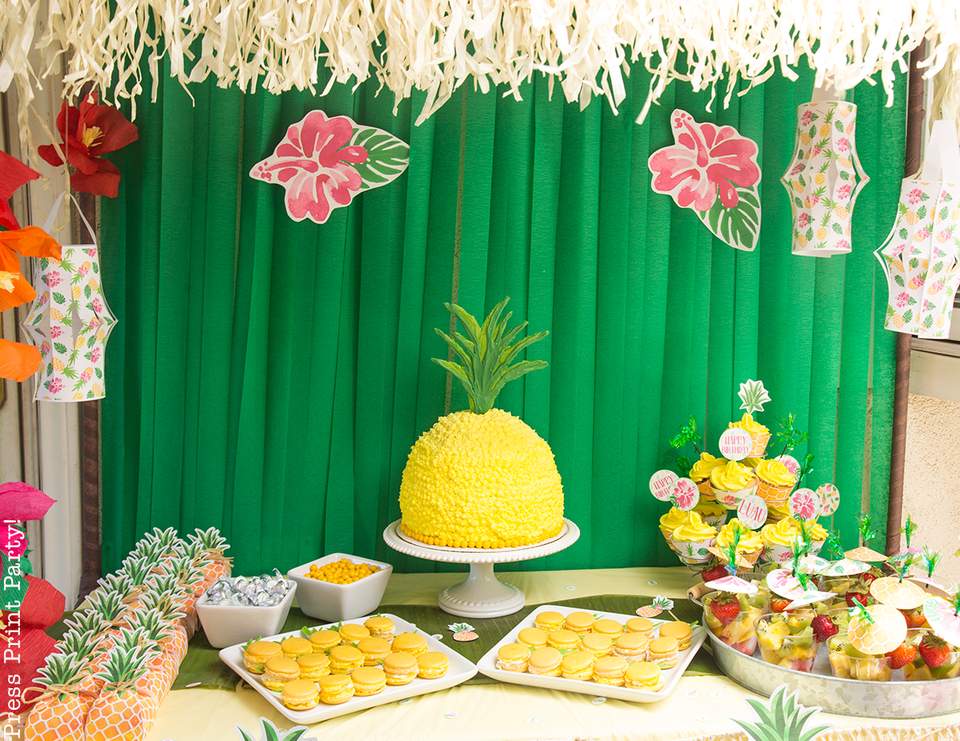 Sweet Pineapple Birthday Party - Pineapple Luau