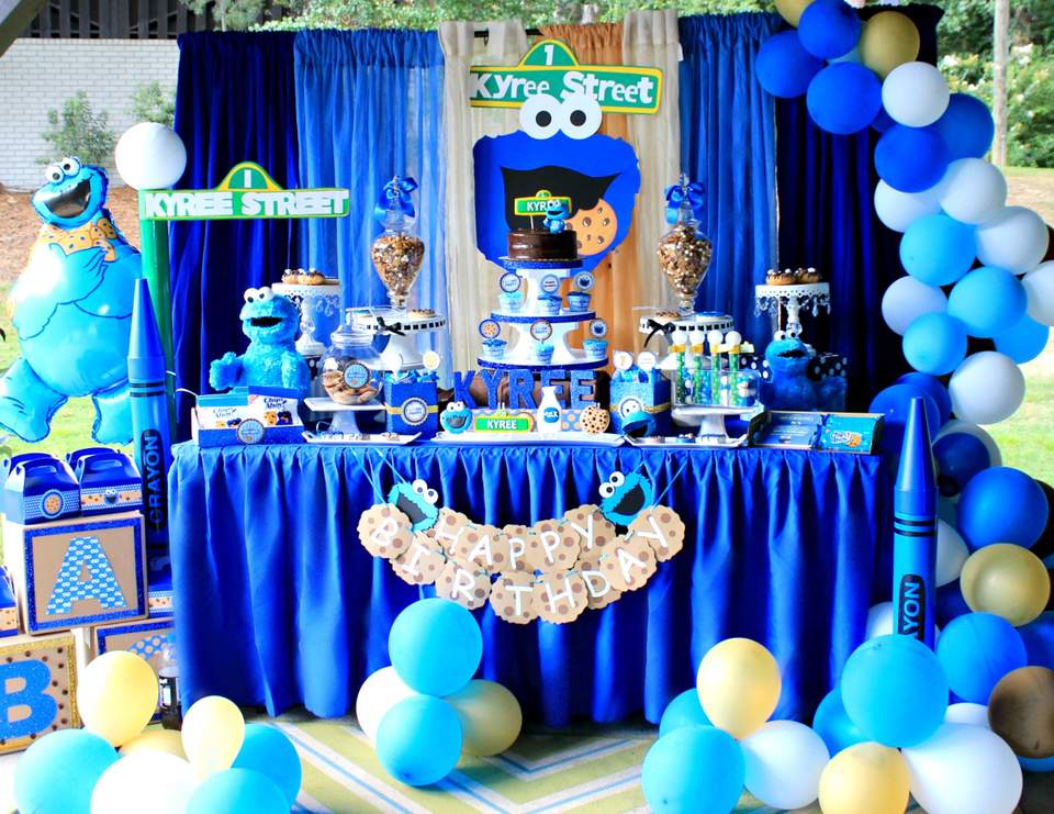 Cookie Monster Sesame Street Birthday Kyrees Cookie Monster Bash 