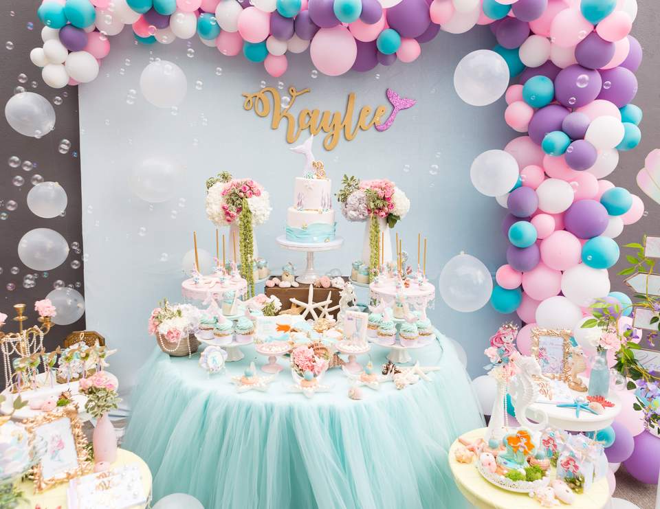 Kaylee's pastel Mermaid birthday party - Pastel Mermaid