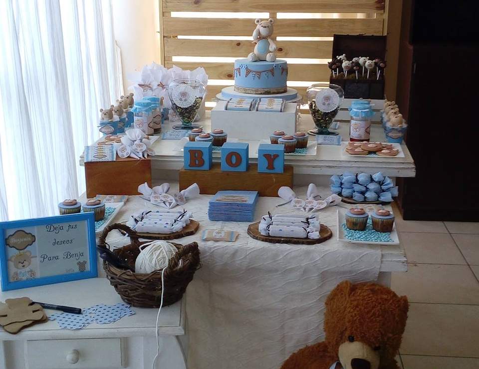 rustic teddy bear baby shower