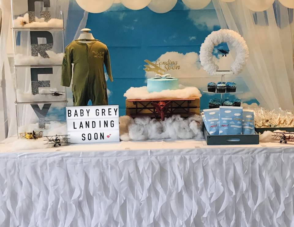 Planes / Baby Shower "Landing Soon!" Catch My Party