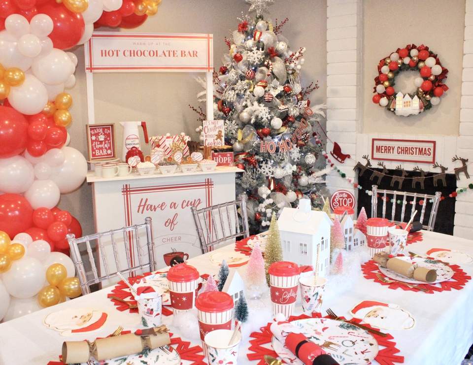 Hot Chocolate Bar Christmas Party - Santa and Reindeer
