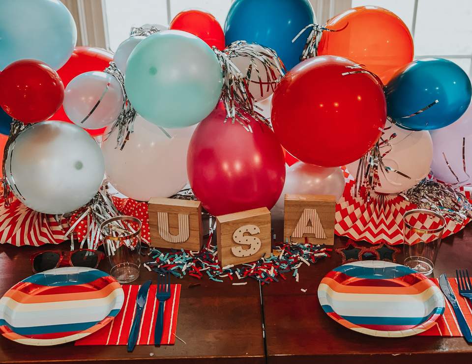 Red, White, and Rainbow 4th of July - 4th of July
