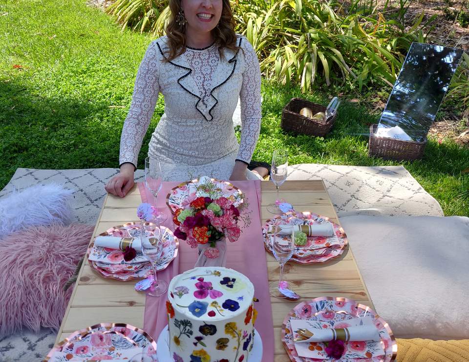 Spring Flowers / Birthday "Glamorous Picnic" Catch My Party