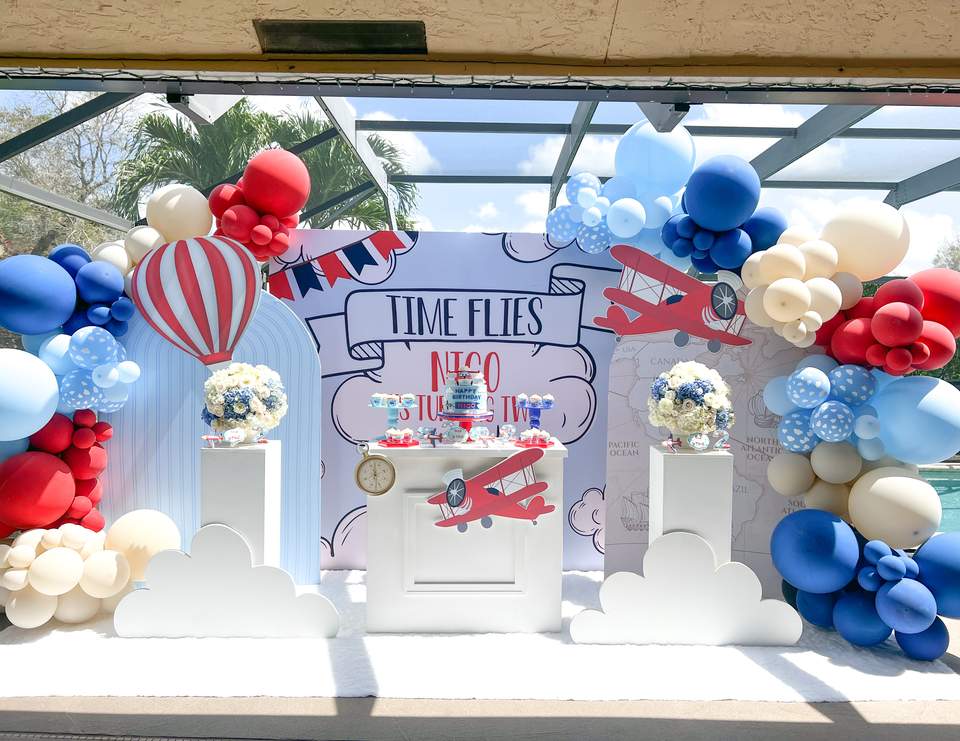 Time Flies! Nico is turning two!  - Airplane theme