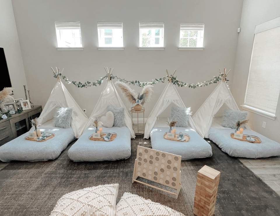 Teepee Sleepover - Blue & Boho Teepee Sleepover