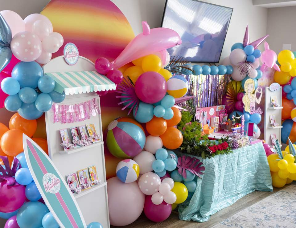 Malibu Maddie's 7th Birthday Barbie Beach Party - Malibu Beach Barbie