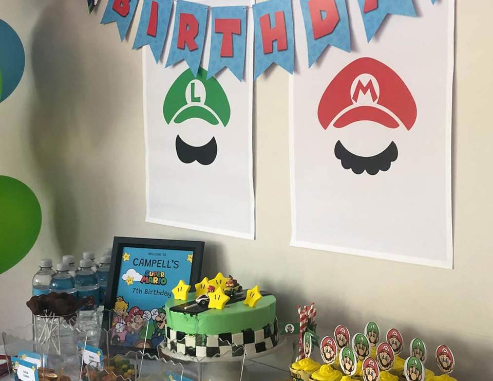 Super Mario Birthday Party for Campbell - Super Mario Bros