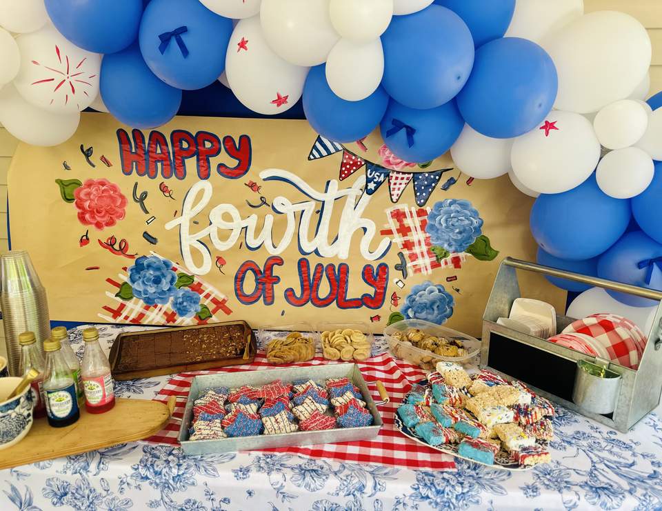 Red white and Gingham - Fourth of July