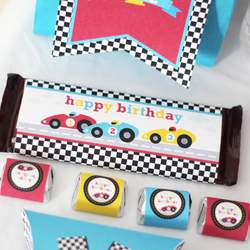 Birthday "Red Race (Racing) Car Birthday Printable DIY Party Kit ...