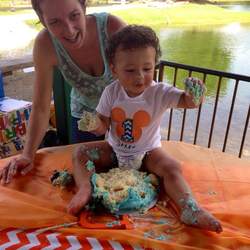 Orange Chevron Aqua Summer Beach Surfer Mickey Mouse / Birthday &ldquo;Jaxen