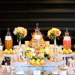 Peach and Mint Inspired Wedding Candy and Dessert Bar / Wedding Peach