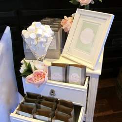Peach and Mint Inspired Wedding Candy and Dessert Bar / Wedding Peach