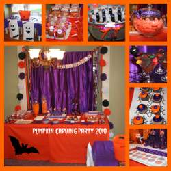 Pumpkin Carving Party - Purple/Orange