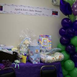 Couple's Baby Shower - Purple/Green