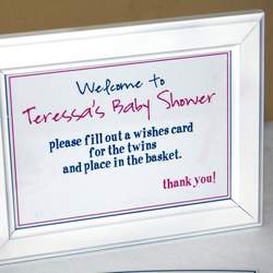 Navy Blue and Pink Baby Shower for Twins - Navy Blue and Pink