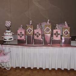 The Wait for G - Pink and brown themed shower for a baby girl
