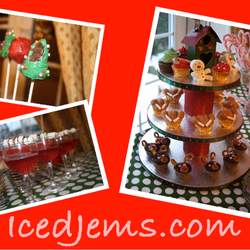 Iced Jems Christmas Party - Red, Green & Edible!