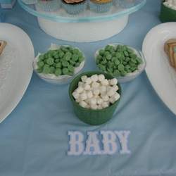 Baby Blue, Lime Green and Brown - None