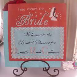 Monogram Bridal Brunch - Tiffany Blue & Red