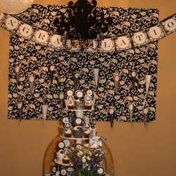 Kira's Bridal Shower - Black and White Damask