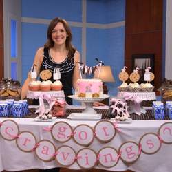 Got Cravings? - Pink & Brown Milk and Cookies