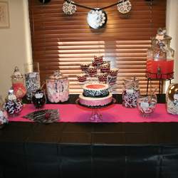 Candy Buffet - pink, blak and white candy