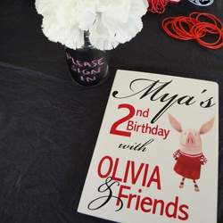 Mya's 2nd Birthday featuring Olivia - Olivia the Pig, Damask and Polka Dots