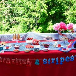 Starfish & Stripes ice cream party - Dessert Table