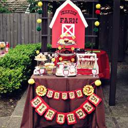 Barnyard Birthday Dessert Table - Barnyard/Farm