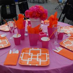 Summer Birthday Soiree - Orange and Fuchsia