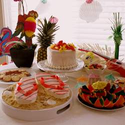 little girls party - Luau